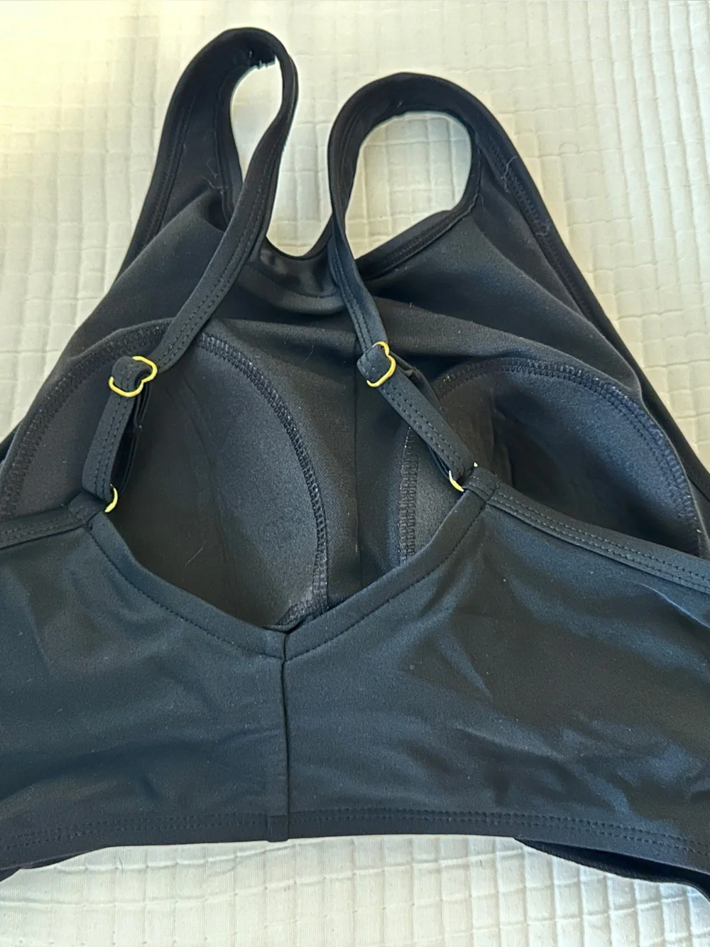 Kona Sol Black Twist-Front Sports Bra